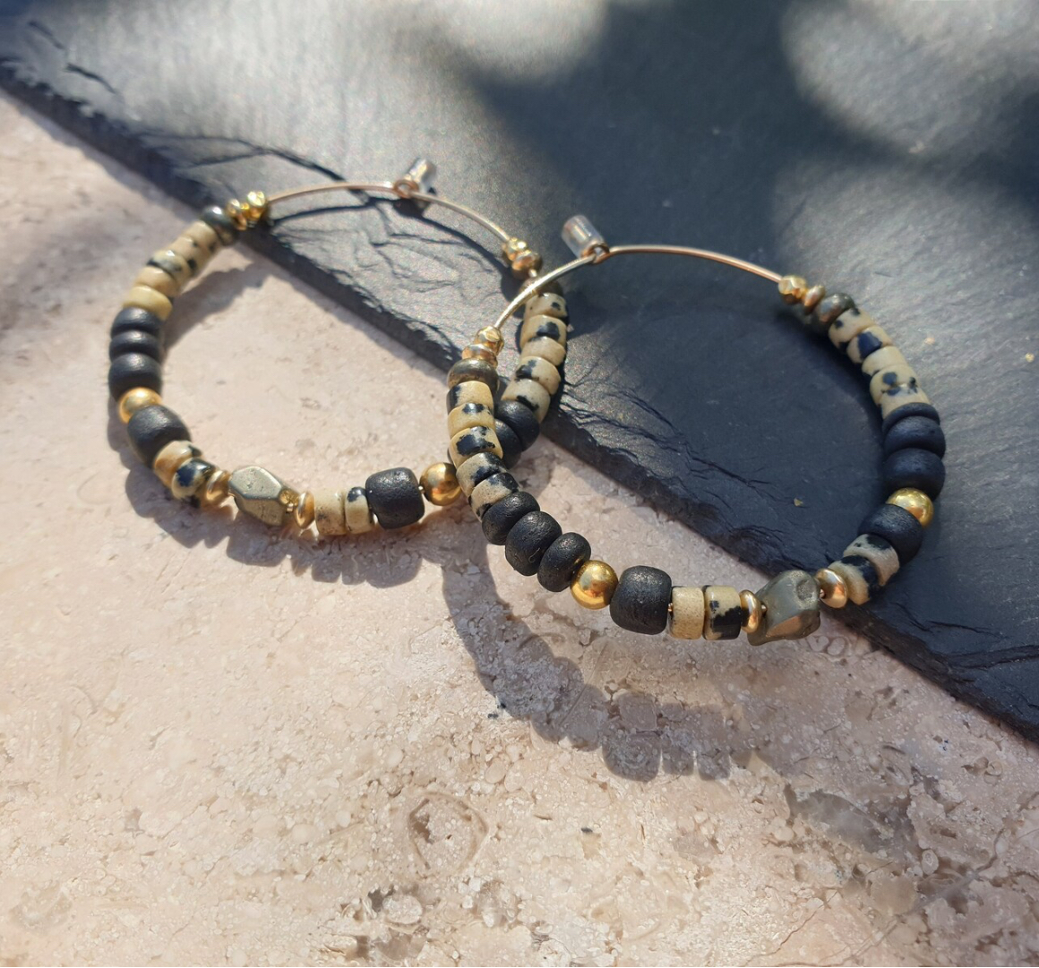 bijoux, boucles d'oreilles, bracelet, collier, goldfilled, plaqué or, pierre naturelle, créatrice, made in france, fabrication locale, idée cadeau, cadeau de noël