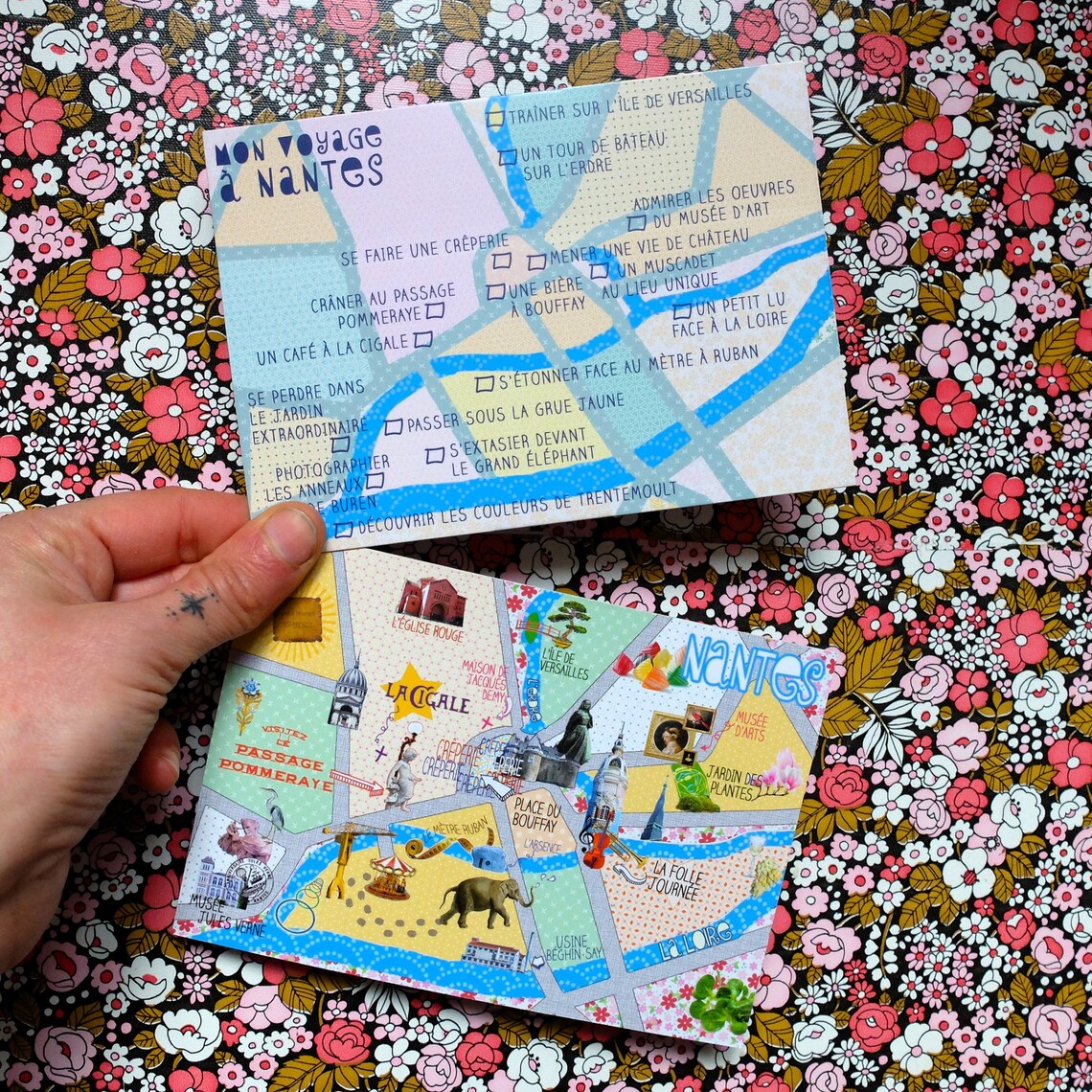 carnet, carte, papeterie, illustration, dessin, fabrication française, made in france, impression locale, fait main, boutique de créateurs, boutique nantaise, kapsule éphémère