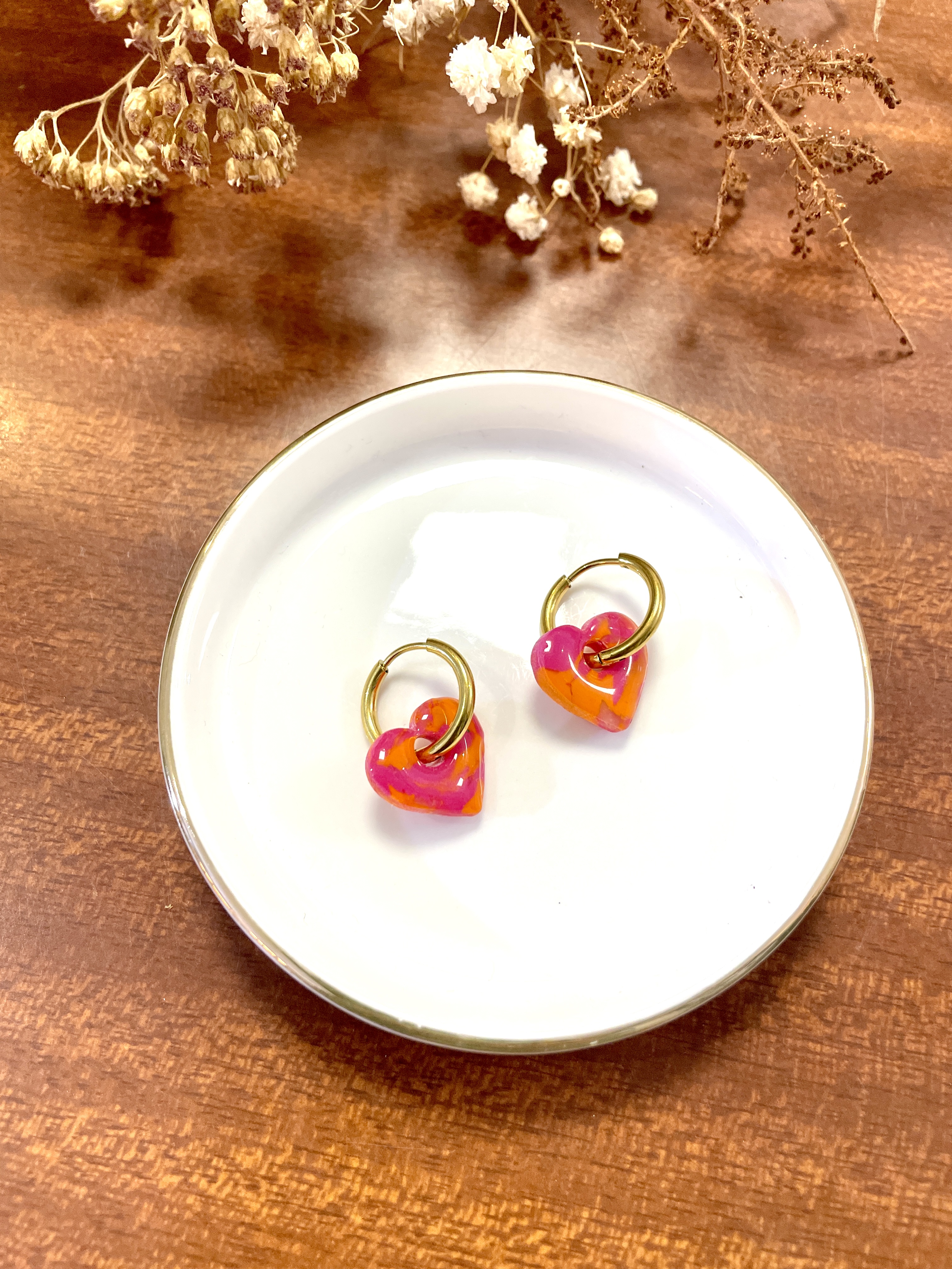 boucles d'oreilles, bijoux, pâte polymère, acier inoxydable, créatrice française, fabrication locale, éthique, idée cadeau, boutique de créateurs, boutique nantaise, kapsule éphémère
