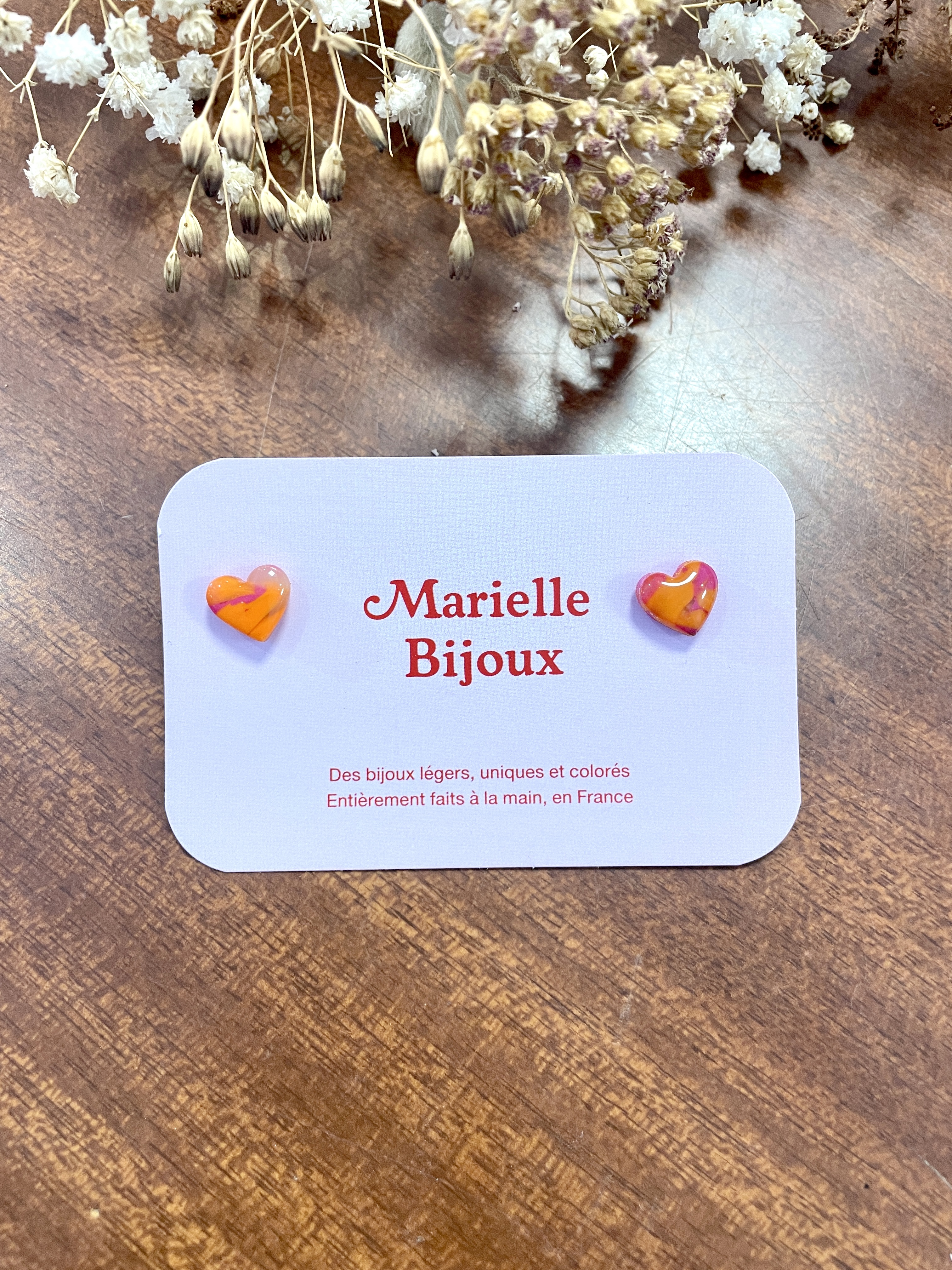 boucles d'oreilles, bijoux, pâte polymère, acier inoxydable, créatrice française, fabrication locale, éthique, idée cadeau, boutique de créateurs, boutique nantaise, kapsule éphémère