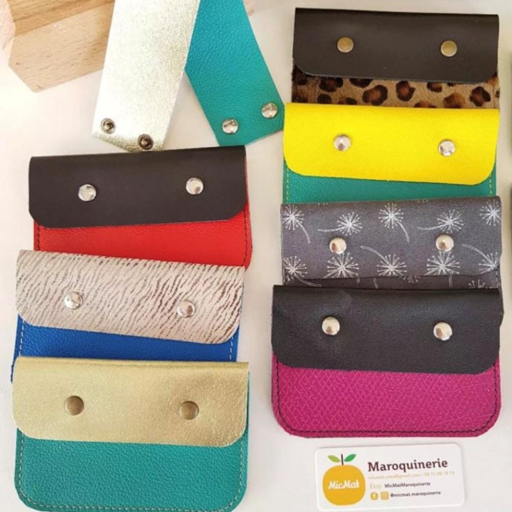 porte monnaie, porte carte, accessoires, étuis, maroquinerie, cuir, fait main, créatrice, local, fabrication française, idée cadeau.