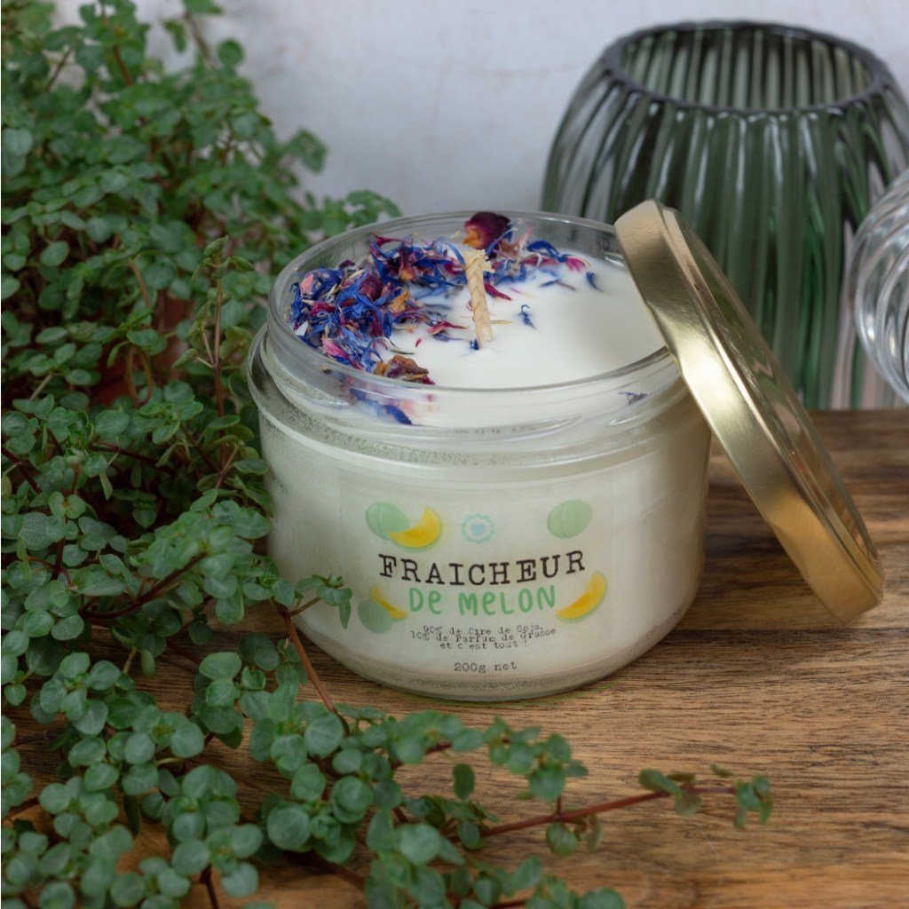 bougie, cire de soja, parfum de grasse, fait main, idée cadeau, déco, créatrice, made in france, fabrication française