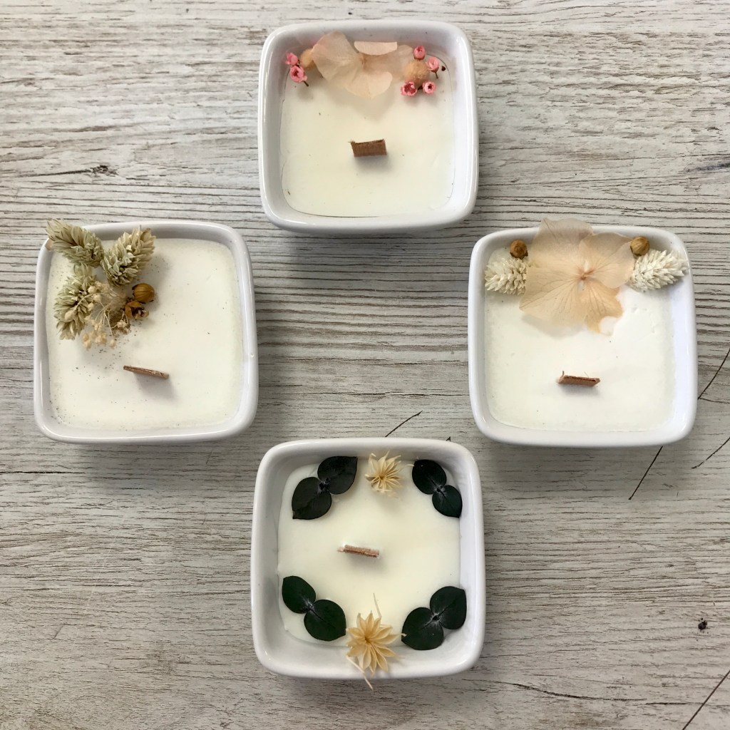 bougie parfumée, fleurs séchées, déco, senteur, fait main, upcylcing, idée cadeau, créatrice, fleuriste, made in france, local, cadeau noël