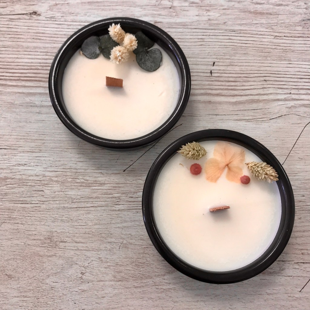 bougie parfumée, fleurs séchées, déco, senteur, fait main, upcylcing, idée cadeau, créatrice, fleuriste, made in france, local, cadeau noël