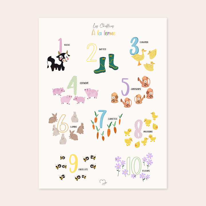 affiche, animaux, illustration, créatrice, idée cadeau, made in france, fabrication locale