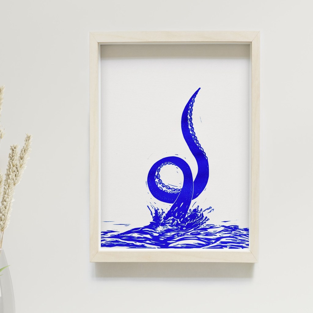 affiche, illustrations, linogravure, fait main, impression locale, idée cadeau, déco, créatrice, fabrication française