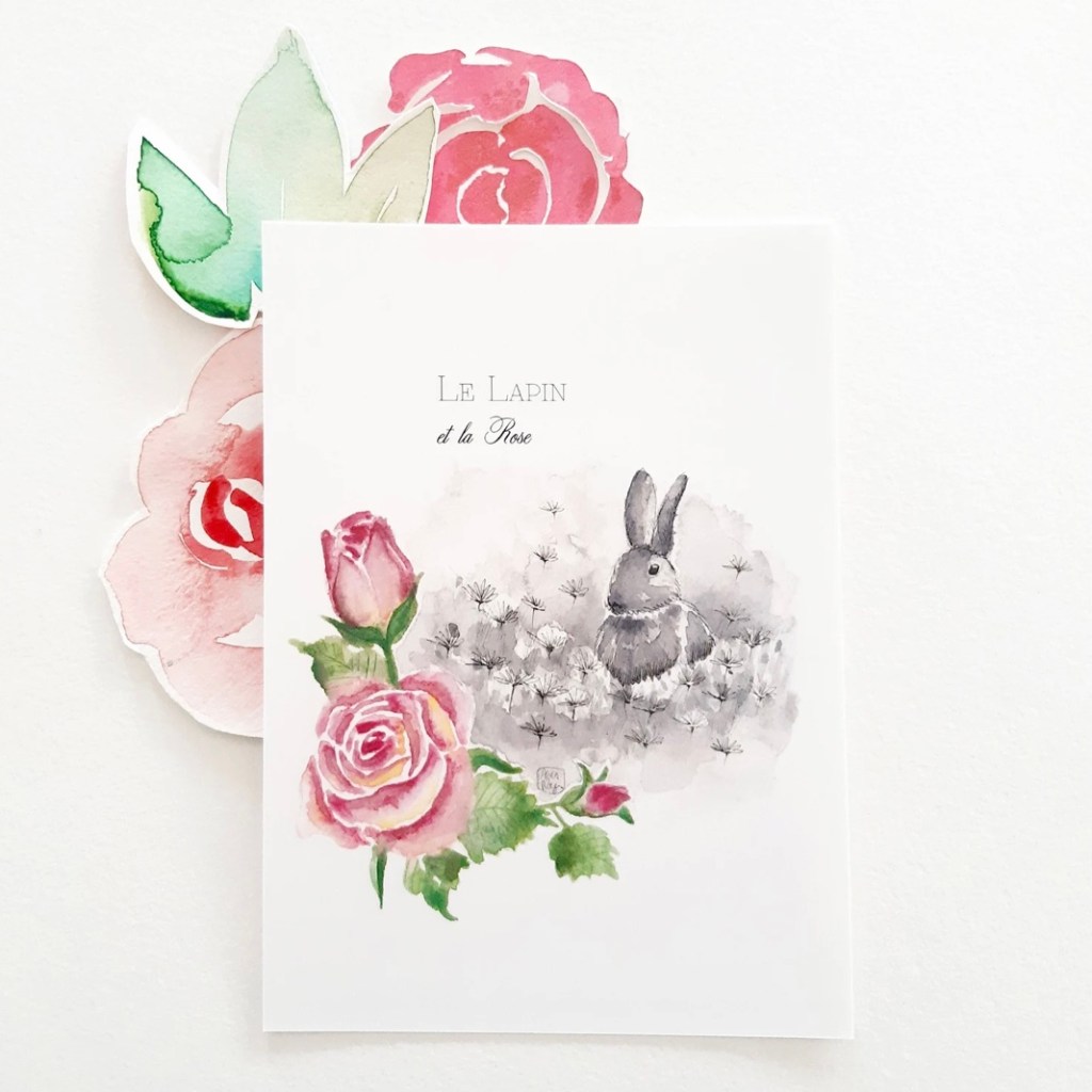 carte, carterie, illustration, aquarelle, dessin, fait main, impression locale, made in france, écrire, idée cadeau, carte à planter, papier ensemencé