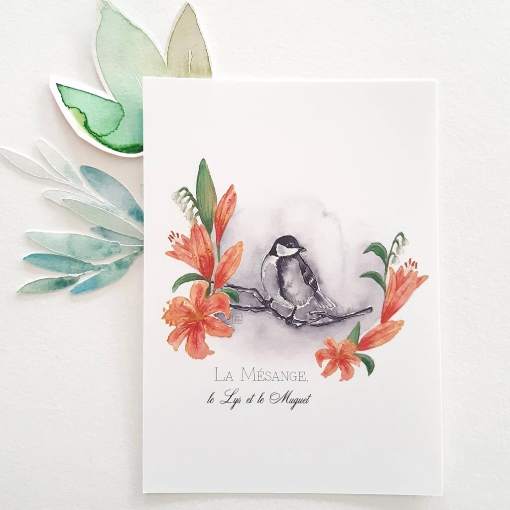 carte, carterie, illustration, aquarelle, dessin, fait main, impression locale, made in france, écrire, idée cadeau