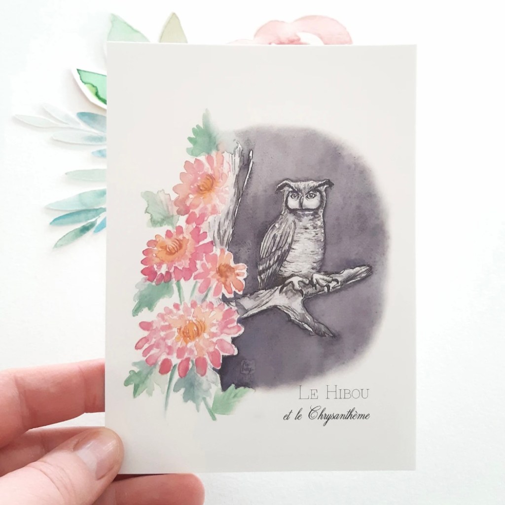 carte, carterie, illustration, aquarelle, dessin, fait main, impression locale, made in france, écrire, idée cadeau, carte à planter, papier ensemencé