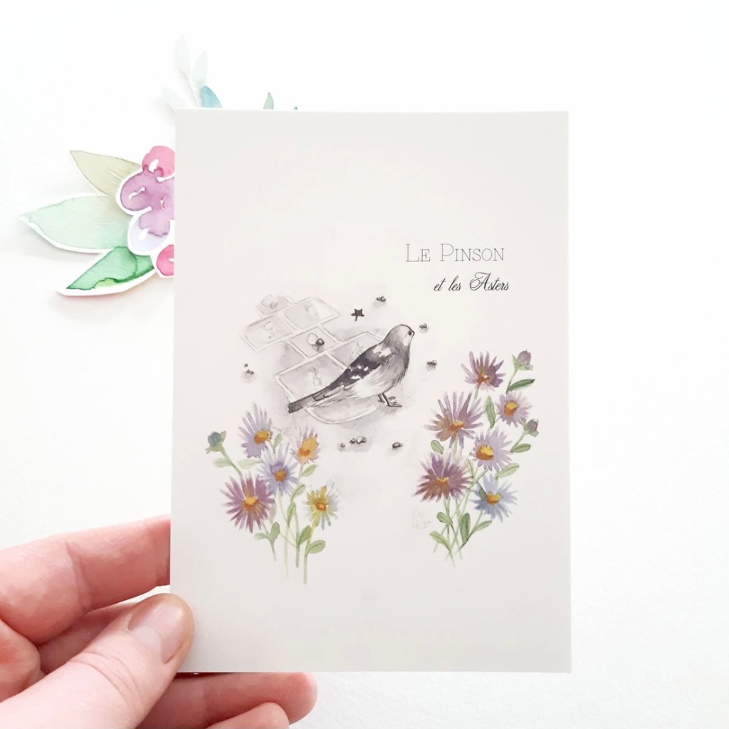carte, carterie, illustration, aquarelle, dessin, fait main, impression locale, made in france, écrire, idée cadeau, carte à planter, papier ensemencé