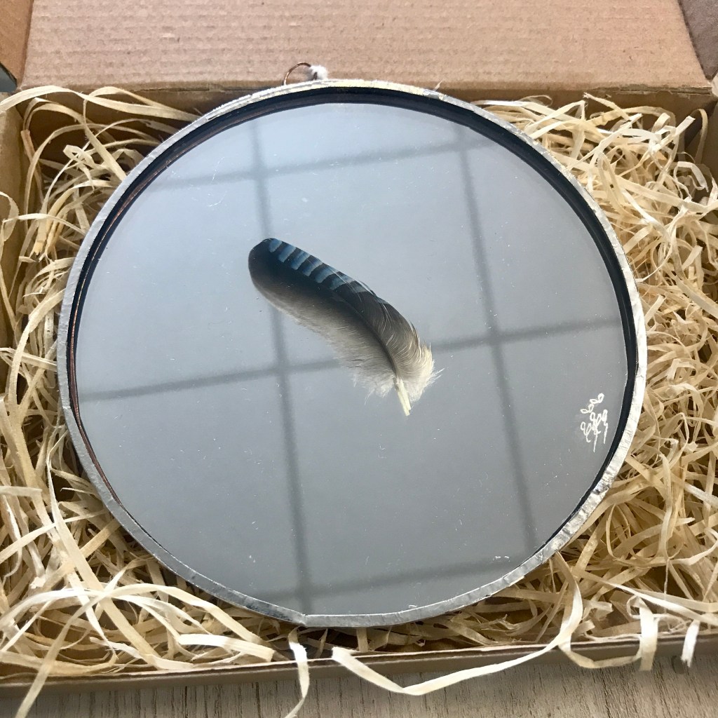 miroir, artisanat, verrier, fleurs séchées, fait main, modèle unique, idée cadeau, fête des mères, créatrice, made in france, fabrication locale, création française