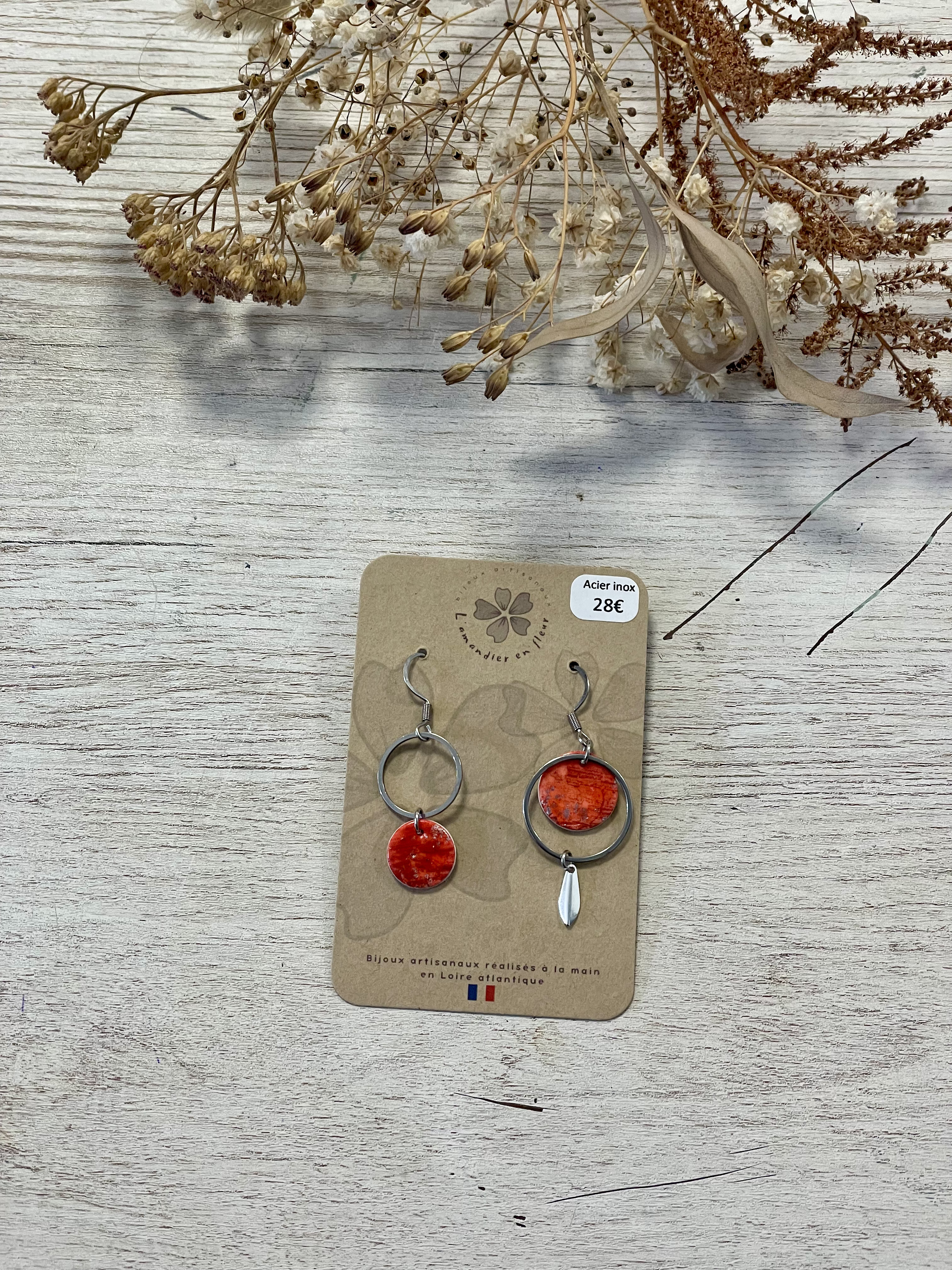 boucles d'oreilles, bijoux, pate polymère, créatrice française, made in france, fabrication locale, idée cadeau, cadeau de noël, boutique nantaise, boutique de créateurs, kapsule éphémère