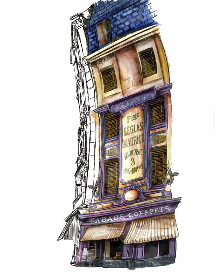 affiche, carte, illustration, bâtiments, nantes, rennes, caen, déco, idée cadeau, créatrice française, boutique de créateurs, kapsule éphémère