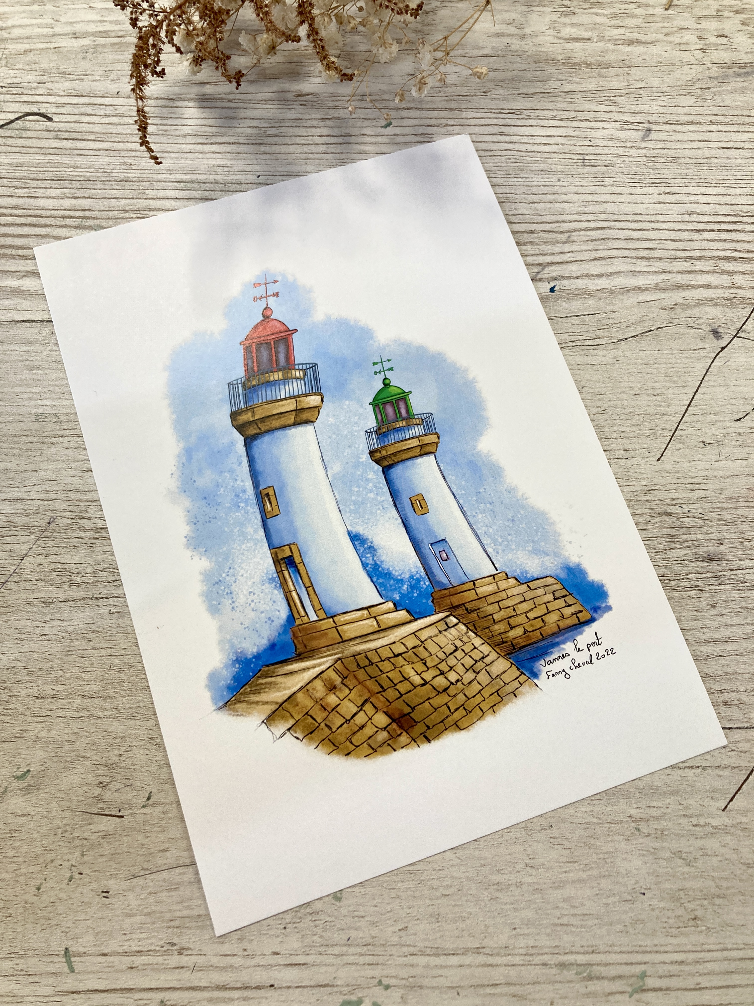 illustration, dessin, vannes, bâtiments anciens, créatrice, made in france, carterie, affiche, fabrication locale, déco, kapsule éphémère