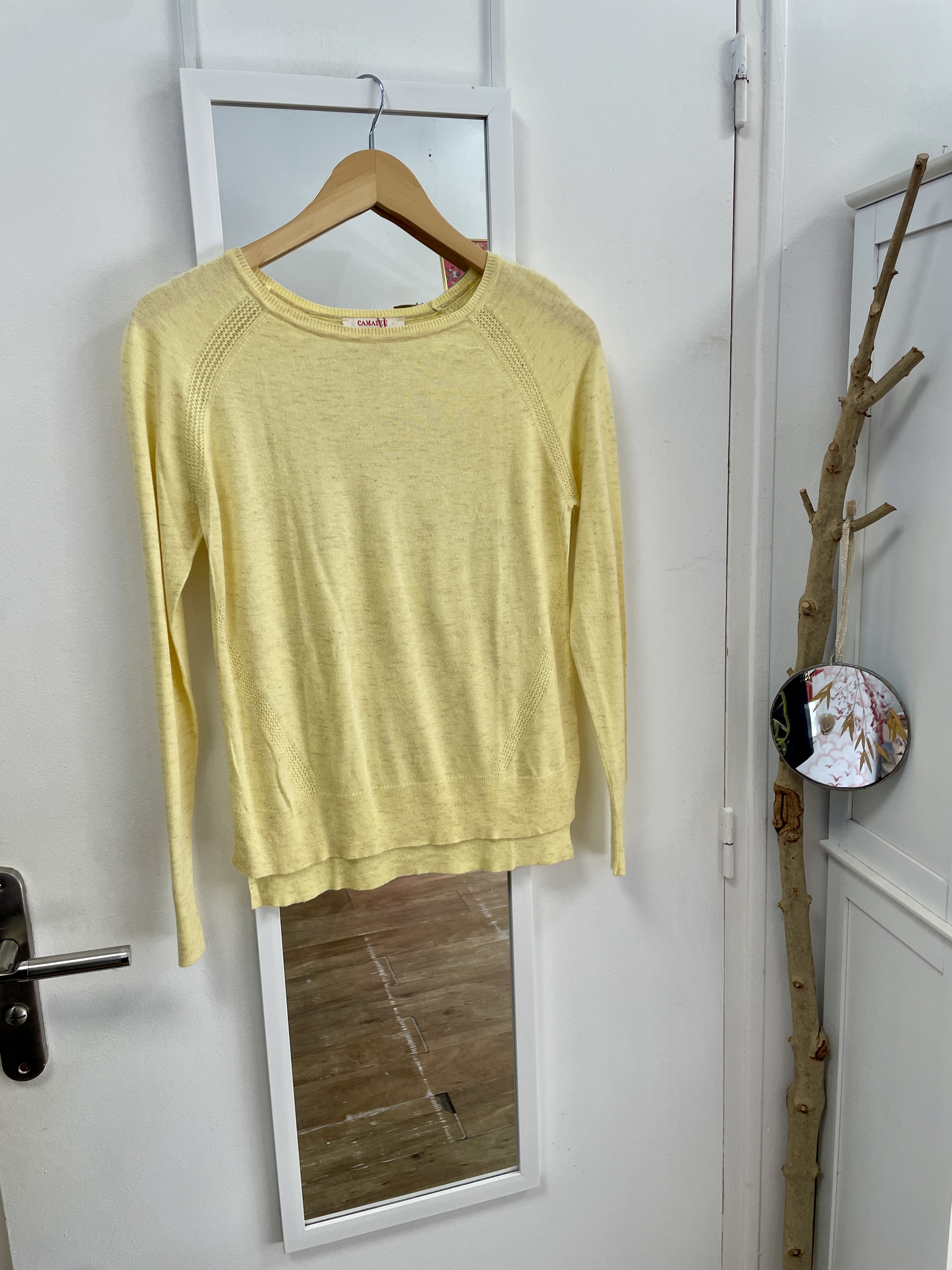 pull, vêtement, prêt à porter, mode, friperie, seconde main, marque française, kapsule éphémère, camaïeu