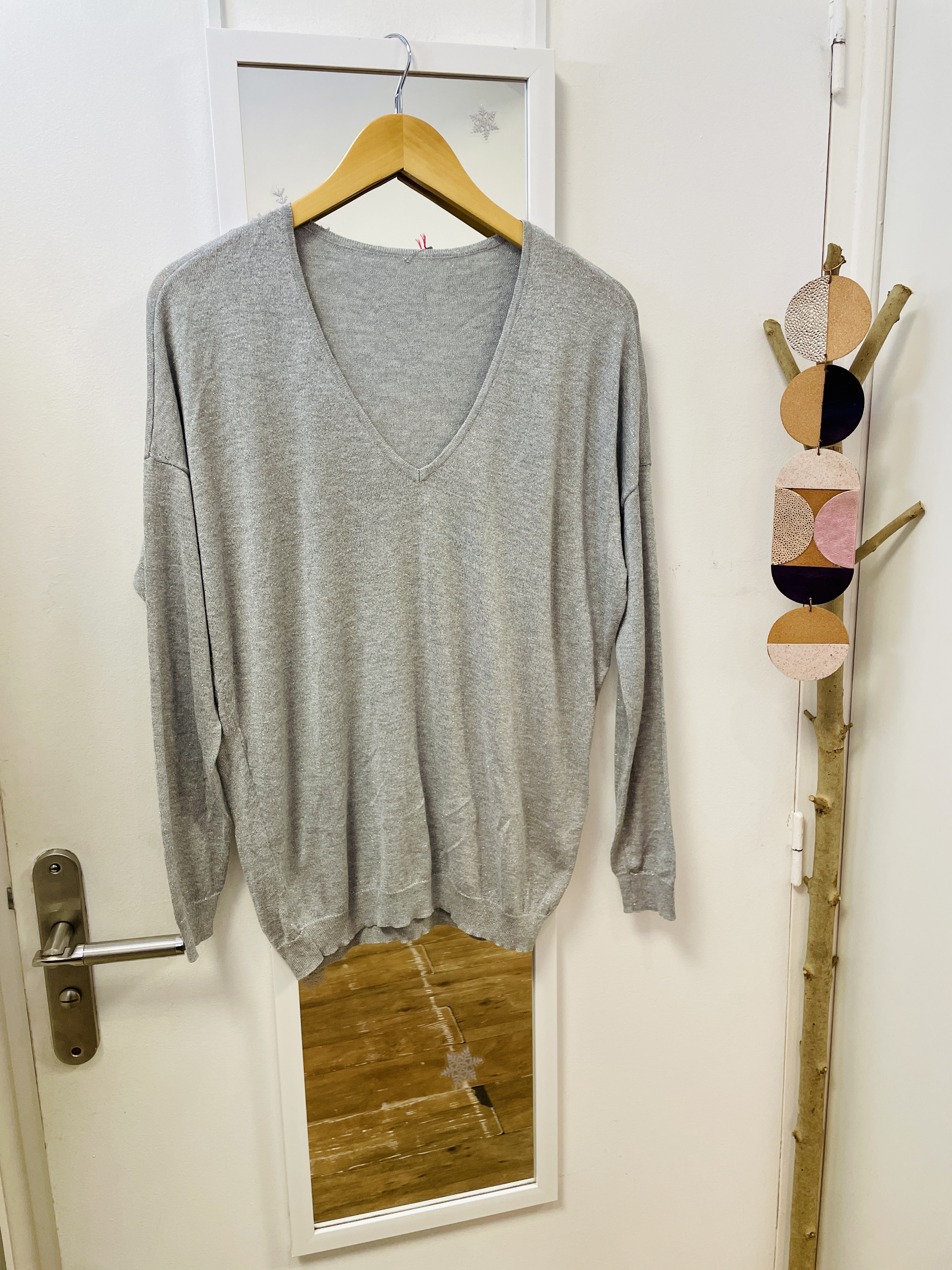 pull, vêtement, prêt à porter, mode, friperie, seconde main, marque française, kapsule éphémère, camaïeu, pailleté