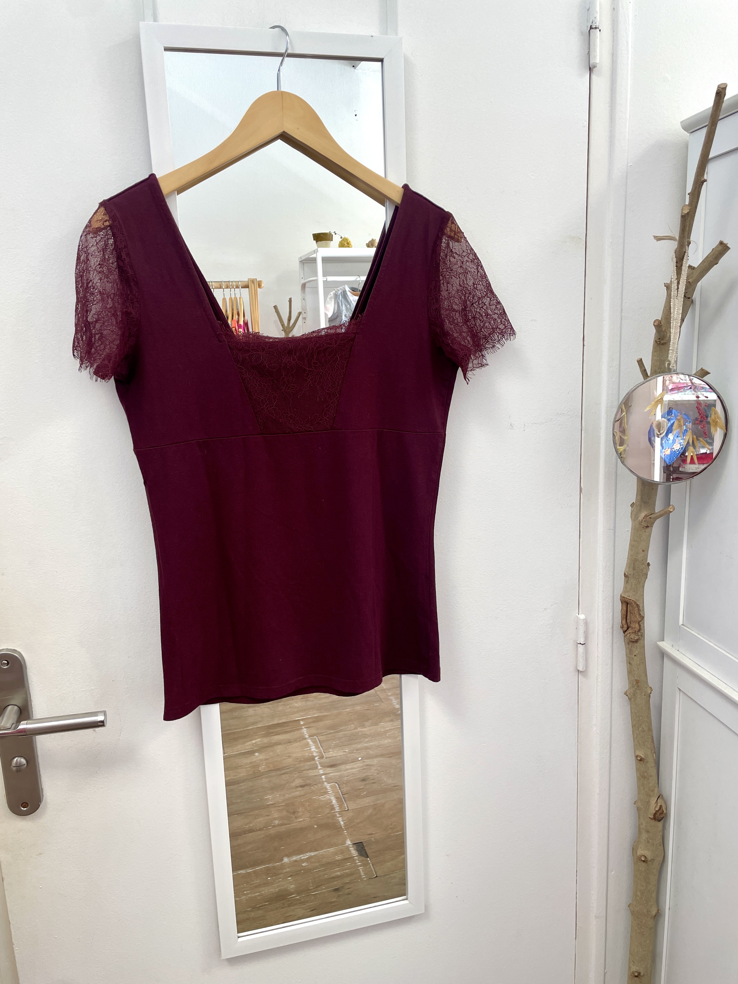 top, tee-shirt, débardeur, haut, prêt à porter, mode, vêtements, friperie, seconde main, etam