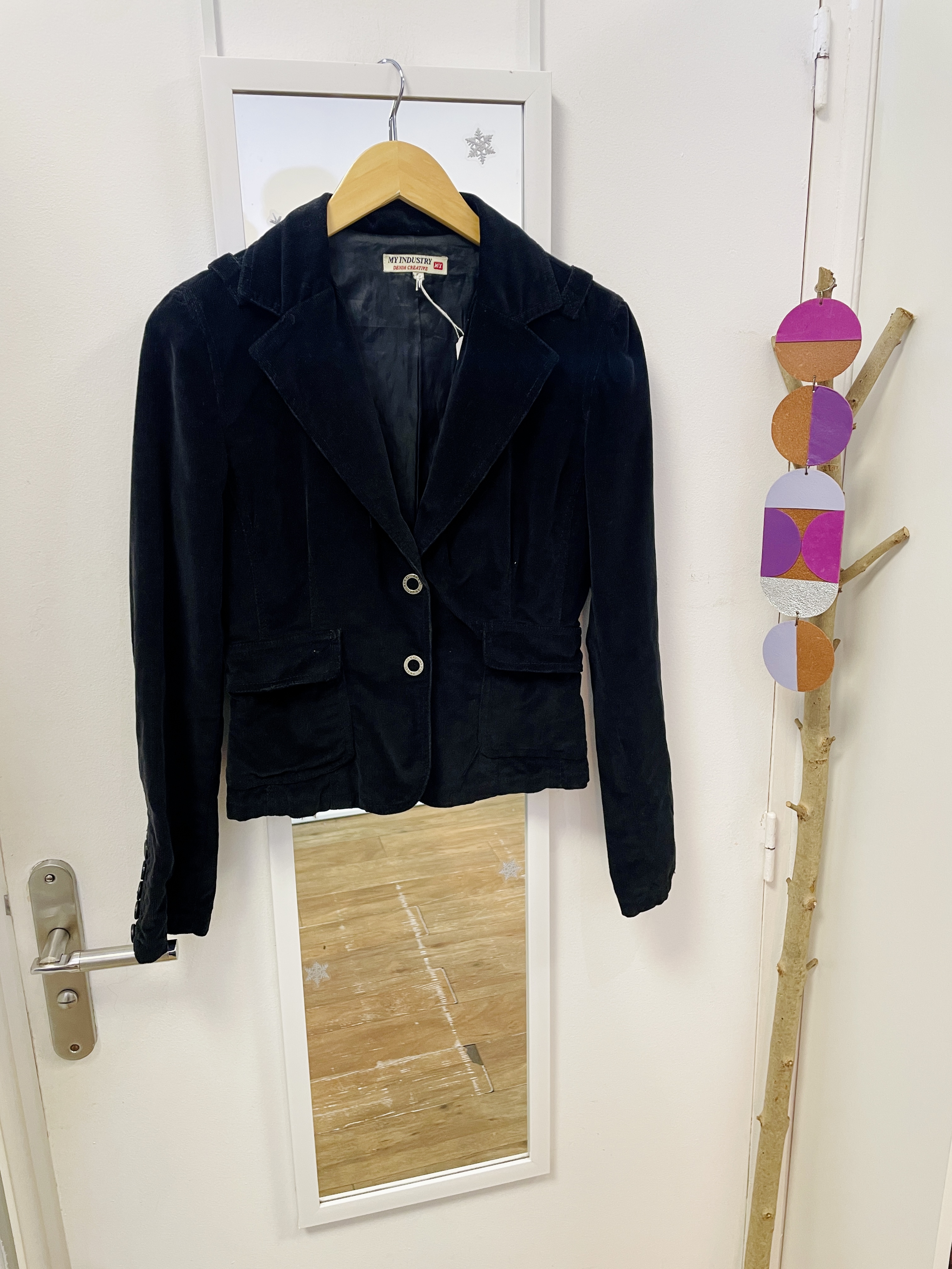 pimkie, veste, seconde main, friperie, vêtements, prêt à porter, marque française, tailleur, kapsule my industry, velours côtelé