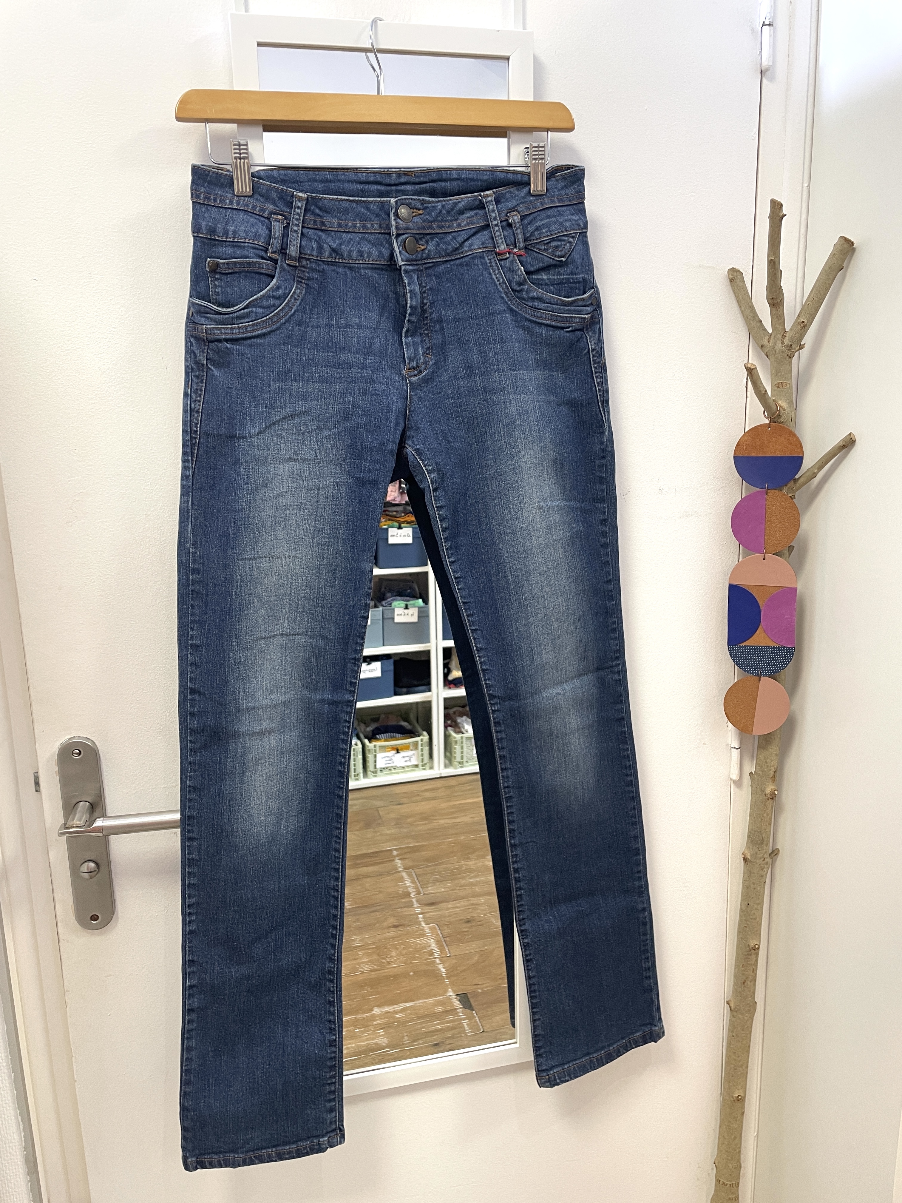 pantalon, friperie, seconde main, vêtements, prêt à porter, mode, marque française, grande taille, jean large, gaspard
