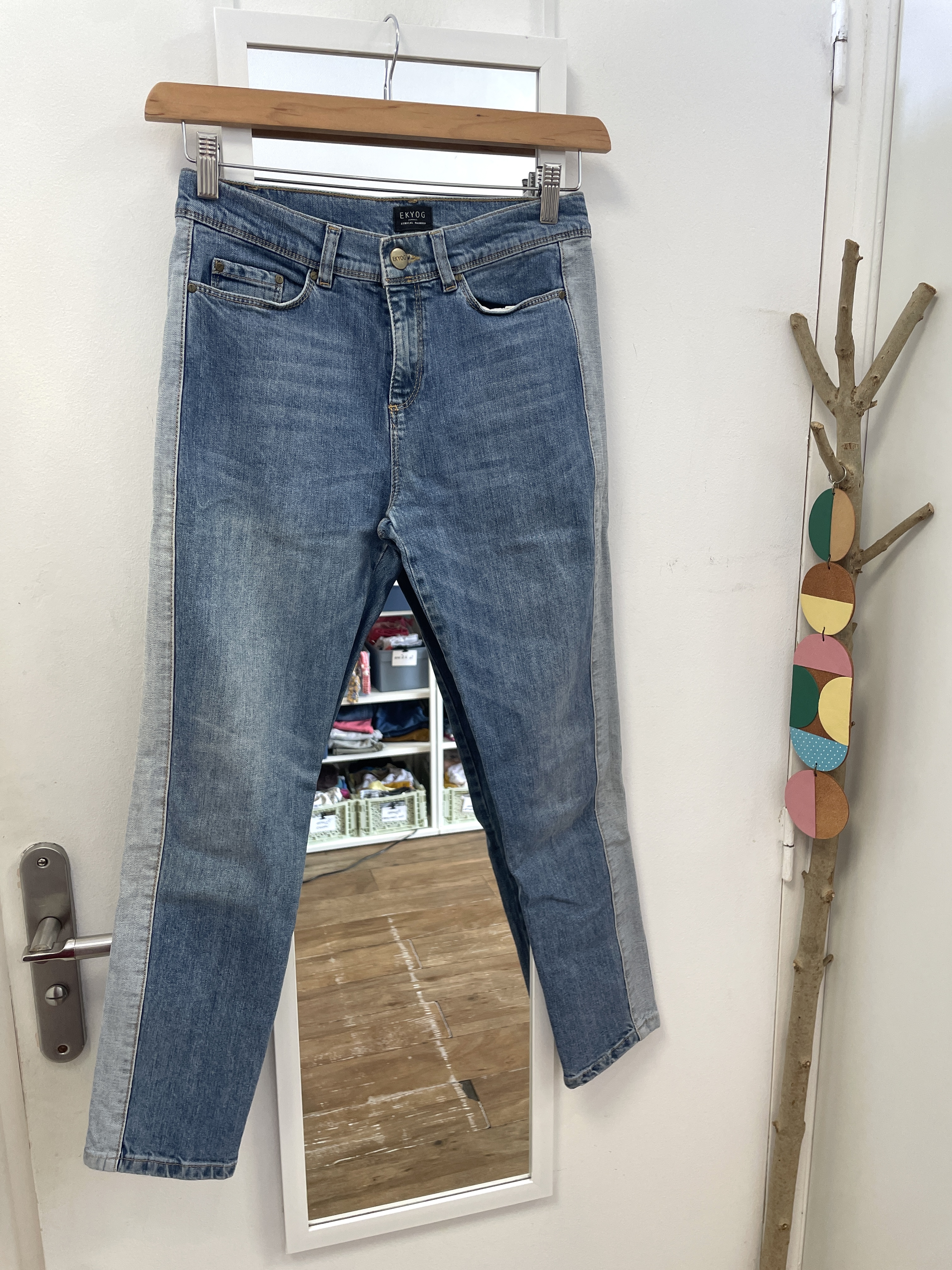 palazzo, pantalon, jean, seconde main, mode durable, friperie, vêtement d'occasion, boutique nantaise, kapsule éphémère, ekyog