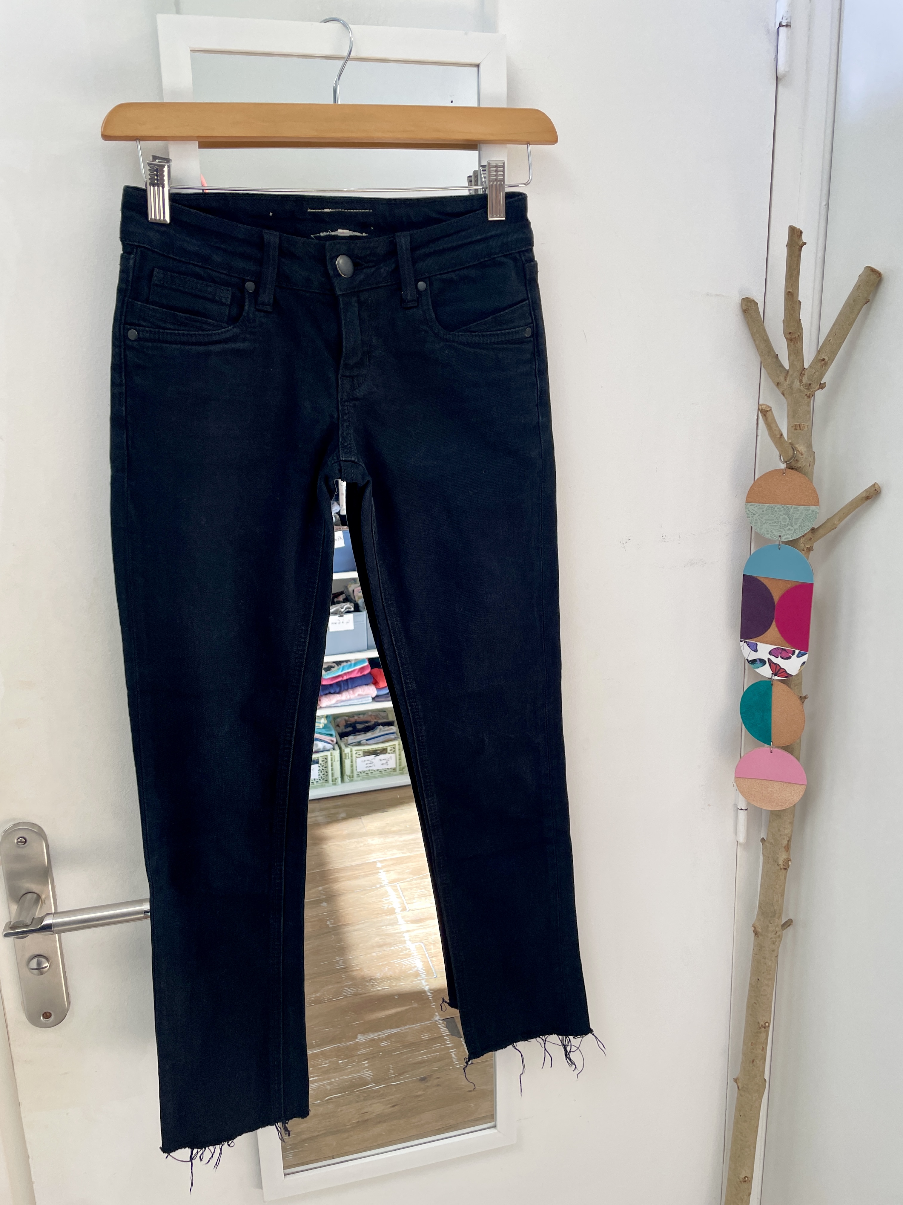 palazzo, pantalon, jean, seconde main, mode durable, friperie, vêtement d'occasion, boutique nantaise, kapsule éphémère, etam