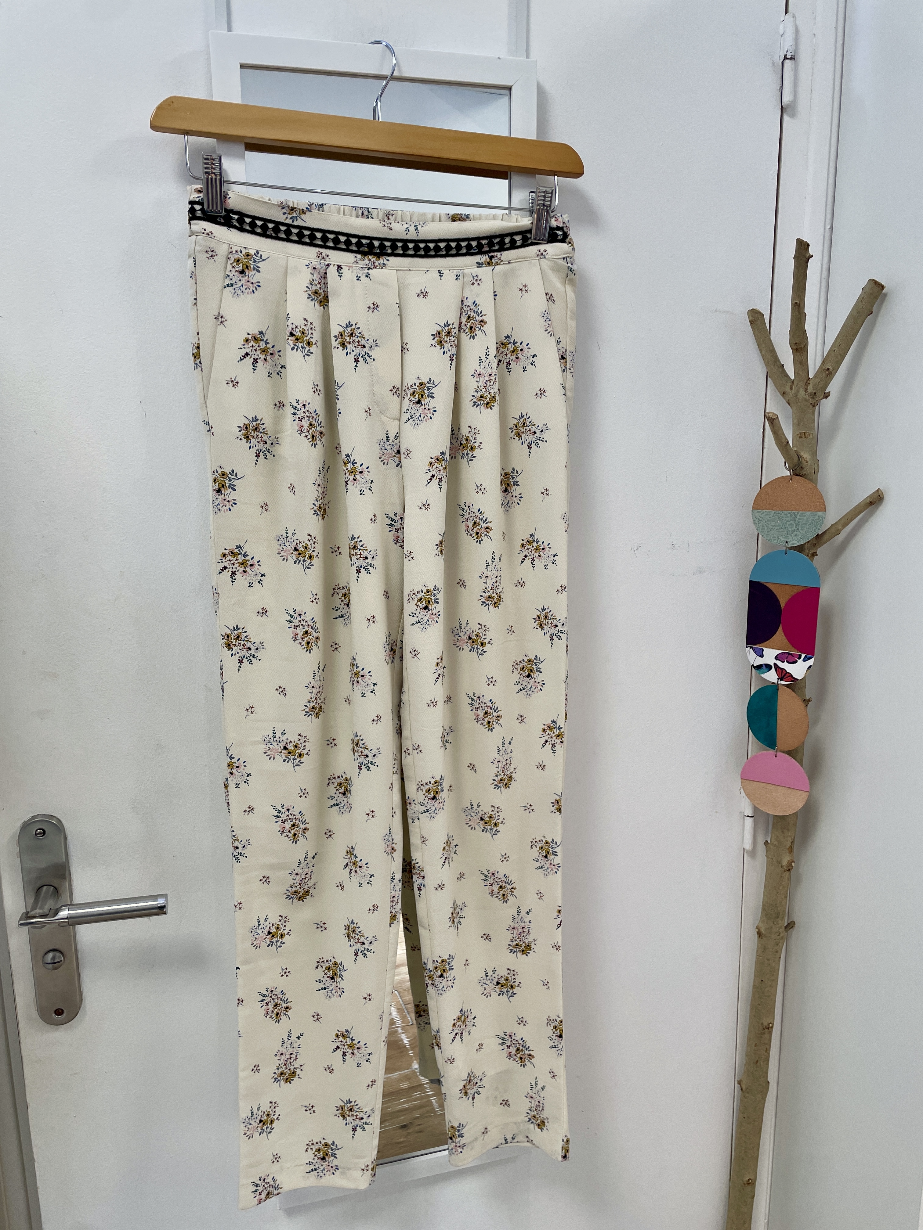 palazzo, pantalon, jean, seconde main, mode durable, friperie, vêtement d'occasion, boutique nantaise, kapsule éphémère, vintage, naf naf