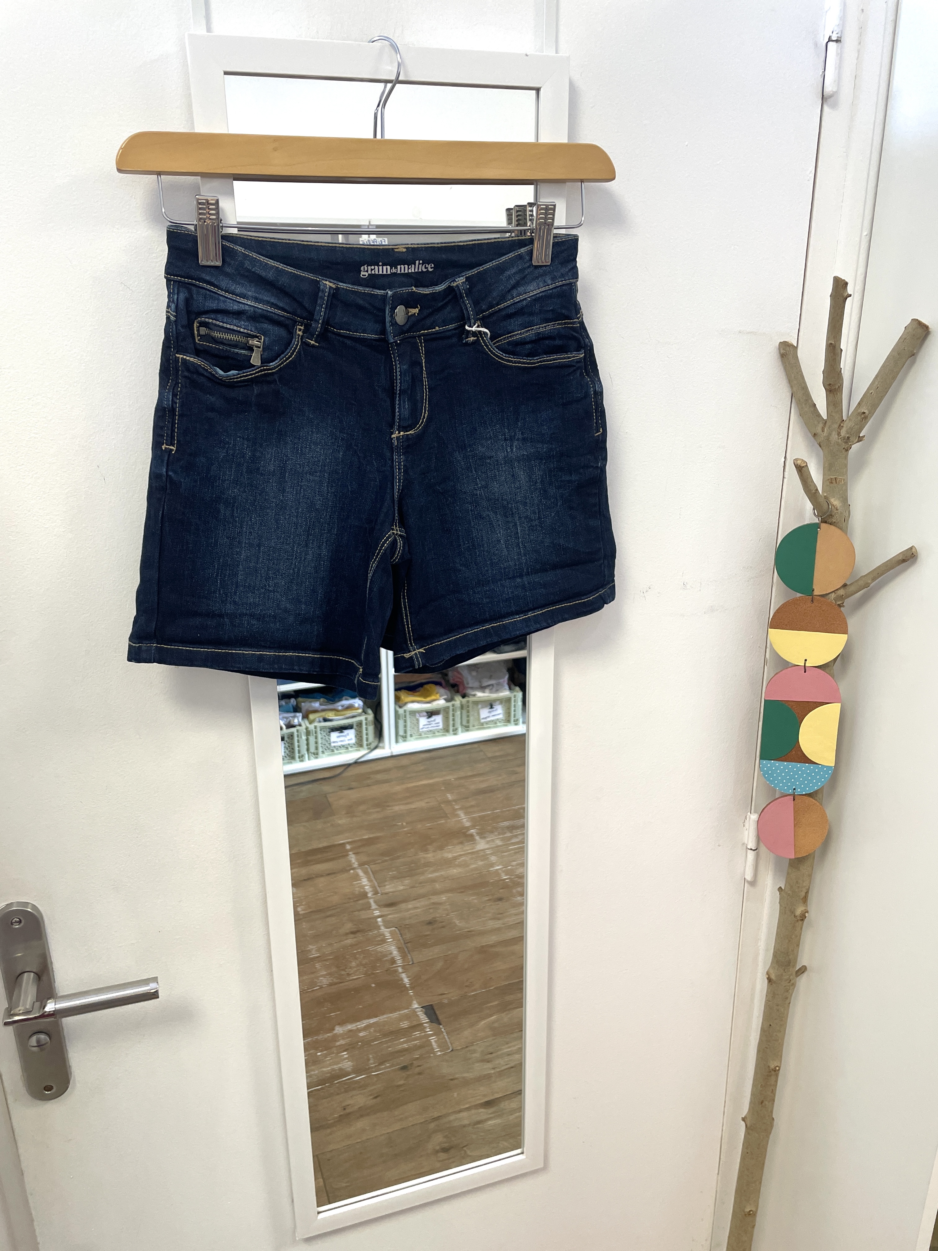 short, pantalon, coton, friperie, seconde main, vêtements, prêt à porter, mode, boutique nantaise, kapsule éphémère, grain de malice