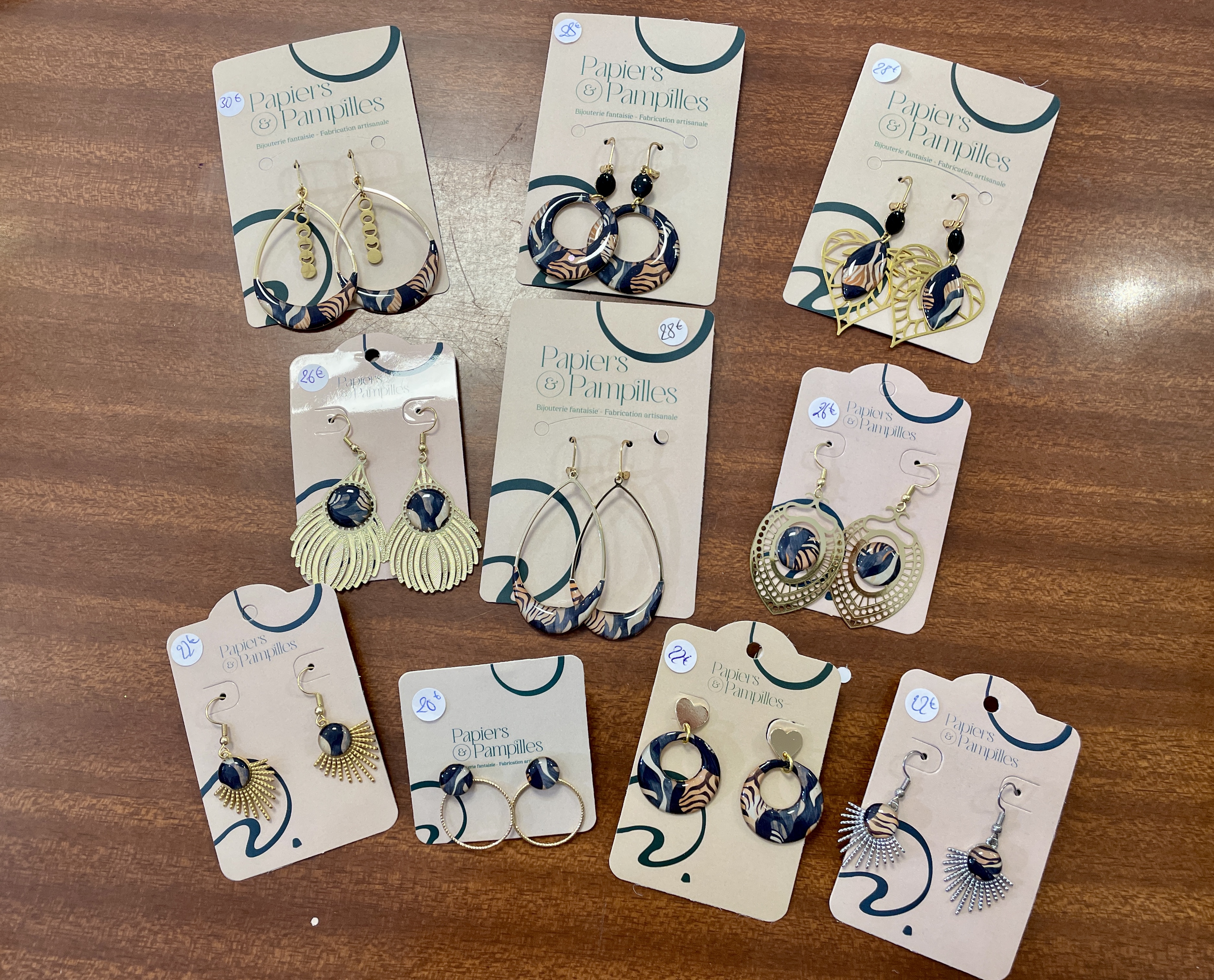 boucles d'oreilles, bijoux, papier, résine, fait main, modèle unique, édition limitée, créatrice française, made in france, idée cadeau, boutique de créateurs, boutique nantaise, kapsule Ephémère