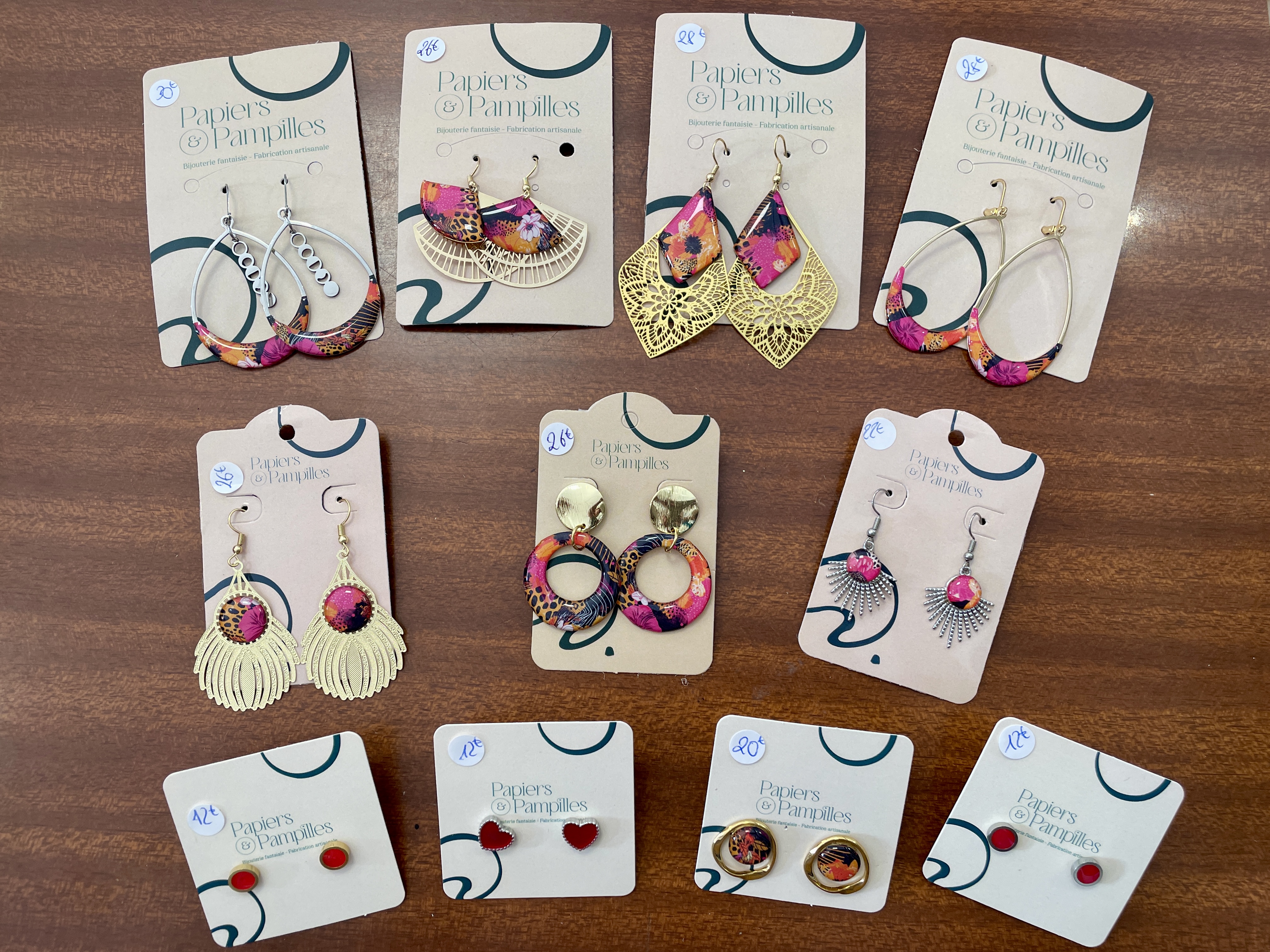 boucles d'oreilles, bijoux, papier, résine, fait main, modèle unique, édition limitée, créatrice française, made in france, idée cadeau, boutique de créateurs, boutique nantaise, kapsule Ephémère