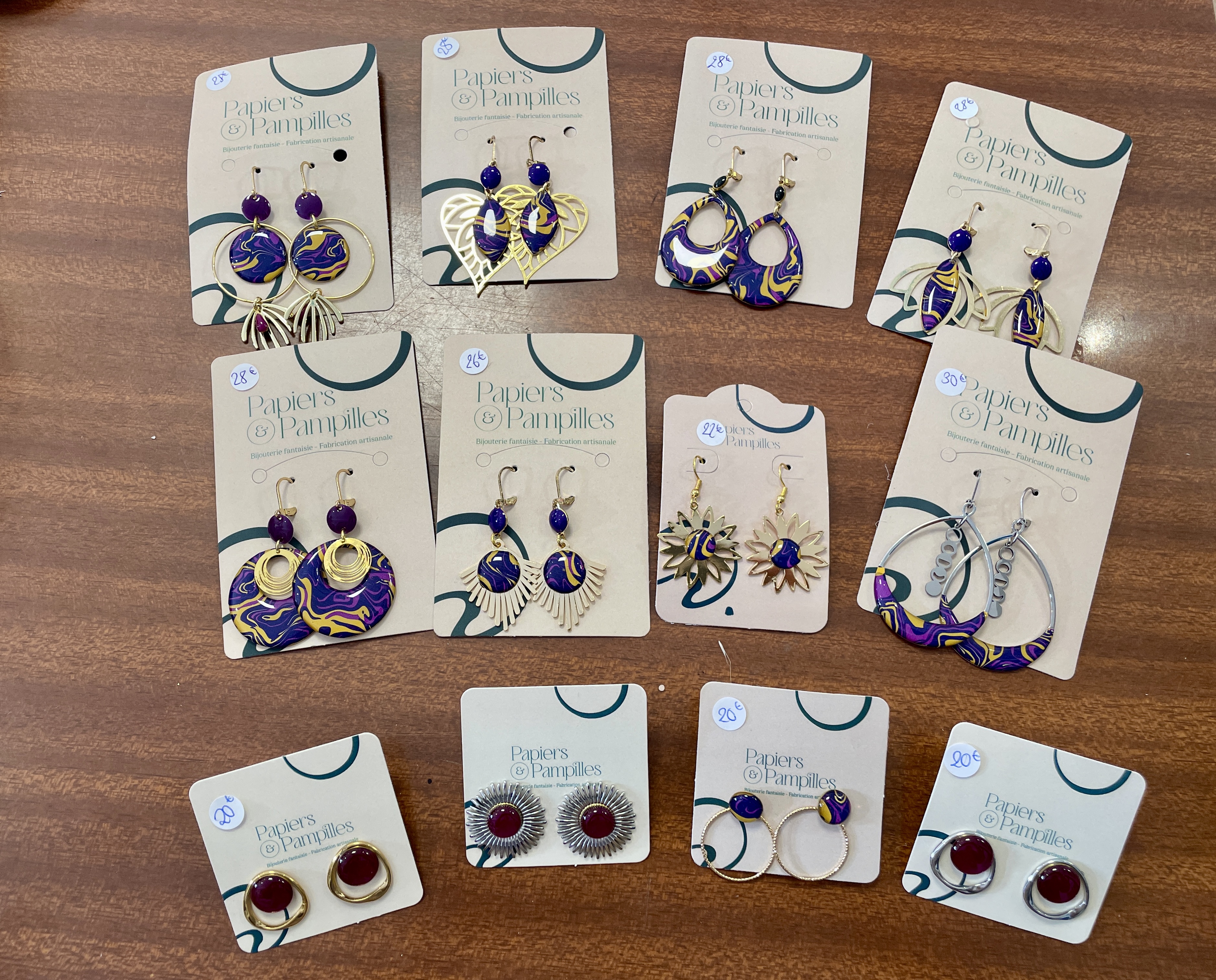 boucles d'oreilles, bijoux, papier, résine, fait main, modèle unique, édition limitée, créatrice française, made in france, idée cadeau, boutique de créateurs, boutique nantaise, kapsule Ephémère