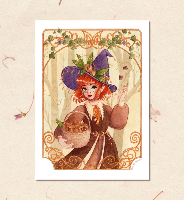 dessin, illustration, création française, déco, sorcière, witch, ésothérique, idée cadeau, boutique cadeau, boutique nantaise, kapsule ephémère
