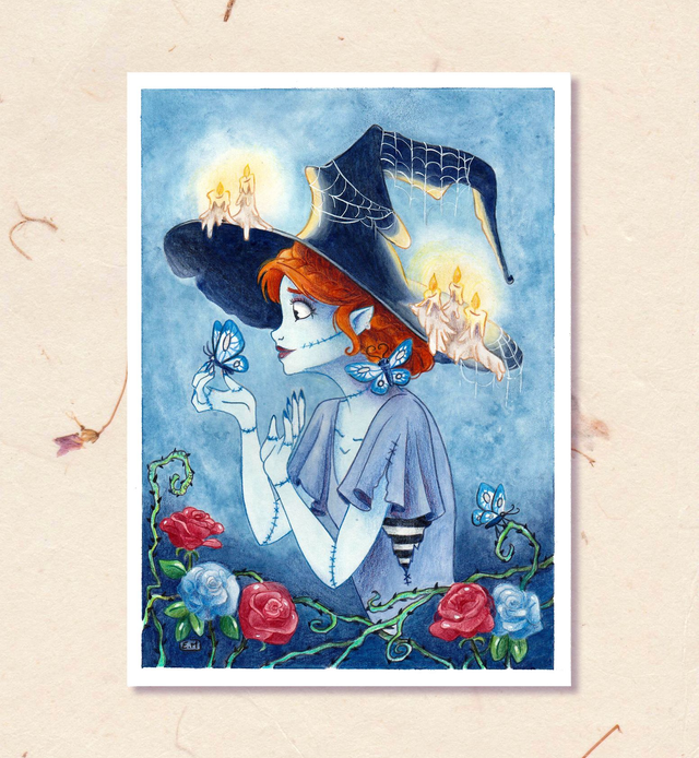dessin, illustration, création française, déco, sorcière, witch, ésothérique, idée cadeau, boutique cadeau, boutique nantaise, kapsule ephémère