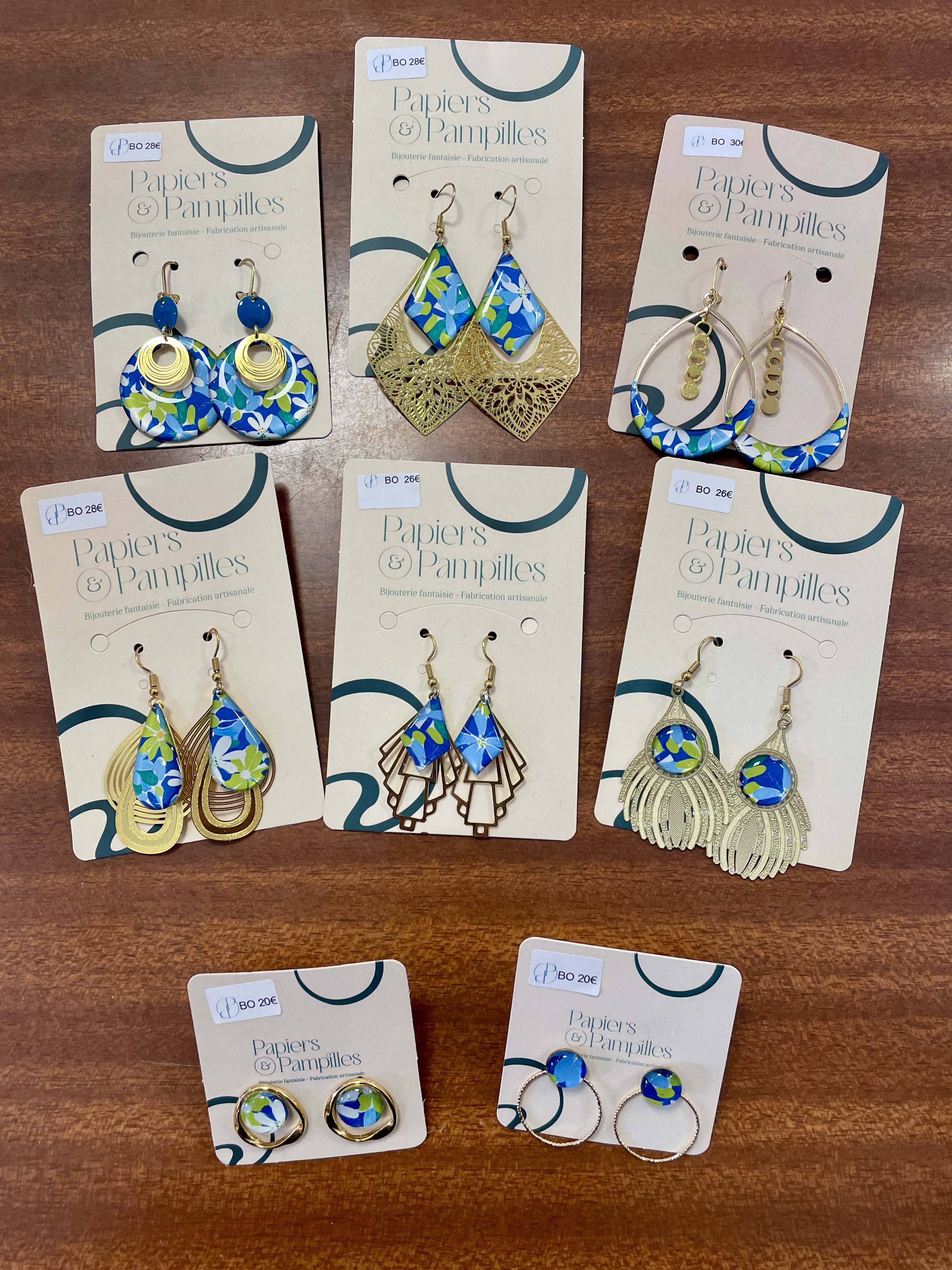 boucles d'oreilles, bijoux, papier, résine, fait main, modèle unique, édition limitée, créatrice française, made in france, idée cadeau, boutique de créateurs, boutique nantaise, kapsule Ephémère