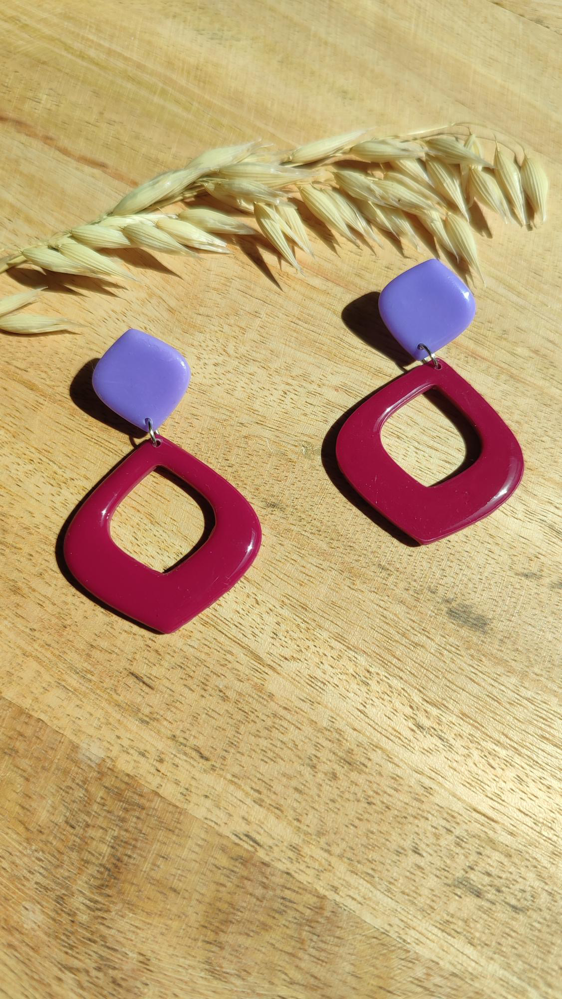 boucles d'oreilles, bijoux, argile polymère, acier inoxydable, fait main, modèle unique, idée cadeau, créatrice française, fabrication locale, made in france, boutique de créateurs, boutique nantaise, kapsule éphémére