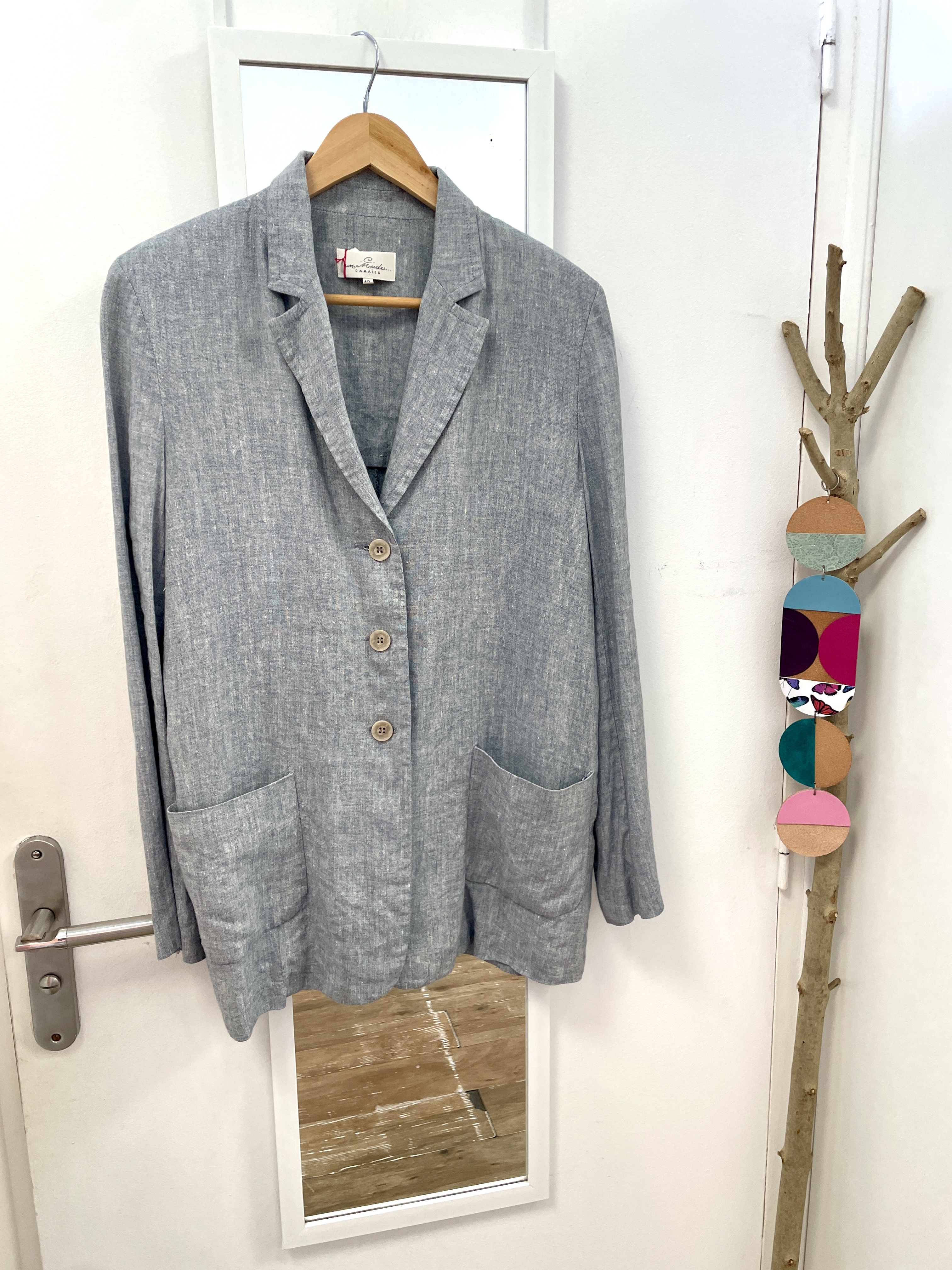 veste, seconde main, friperie, vêtements, prêt à porter, marque française, kapsule ephemere, grande taille, vintage, lin, camaieu